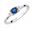 PR7170ZSS Strieborný prsteň s modrým zirkónom