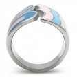 PR6096OC Farebný oceľový prsteň