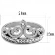 PR6494ZOC - Korunka - prsteň z chirurgickej ocele so zirkónmi