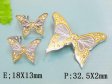 SE3146ZGOC - Motýliky - oceľový set so zirkónmi