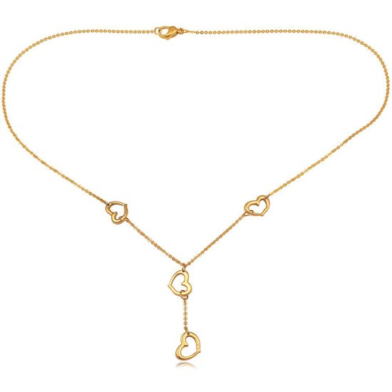 NH3343GOC Srdiečka dámsky oceľový náhrdelník
