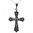 NH0073ZSS - Kríž - strieborný náhrdelník so zirkónmi