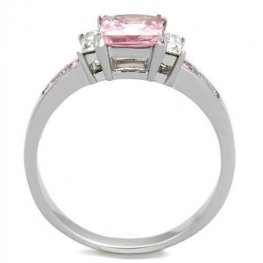 PR6488ZOC - Ružový sen - oceľový prsteň so zirkónmi