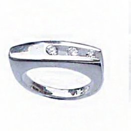 PR4247ZSS - Strieborný prsteň so zirkónmi