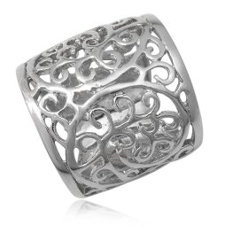 PR8176OC Dámsky oceľový prsteň s ornamentami