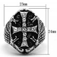 PR6281OC - Kríž - pánsky prsteň z chirurgickej ocele