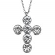 NH3310ZOC Dámsky náhrdelník z ocele s krížikom