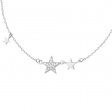 NH8159ZGSS Hviezdy strieborný náhrdelník