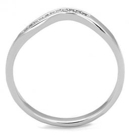 PR6366ZOC - Oceľový prsteň so zirkónmi