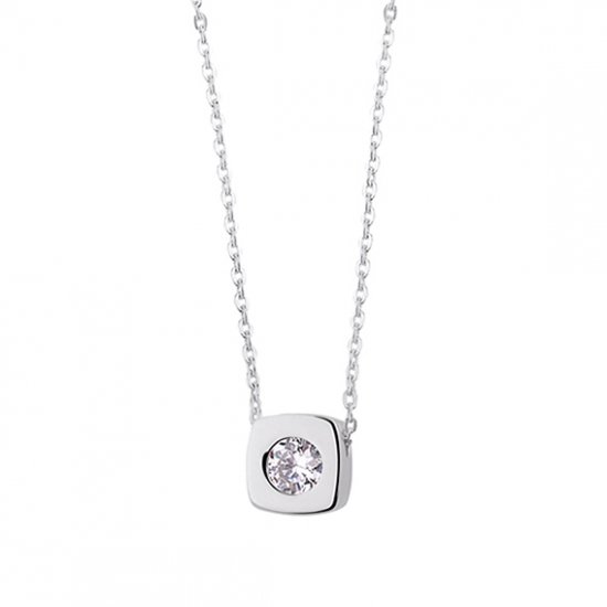 NH8175ZSS Strieborný náhrdelník s kubickým zirkónom