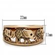PR6255SWGOC - Sloníky - prsteň z chirurgickej ocele so Swarovski krištálmi